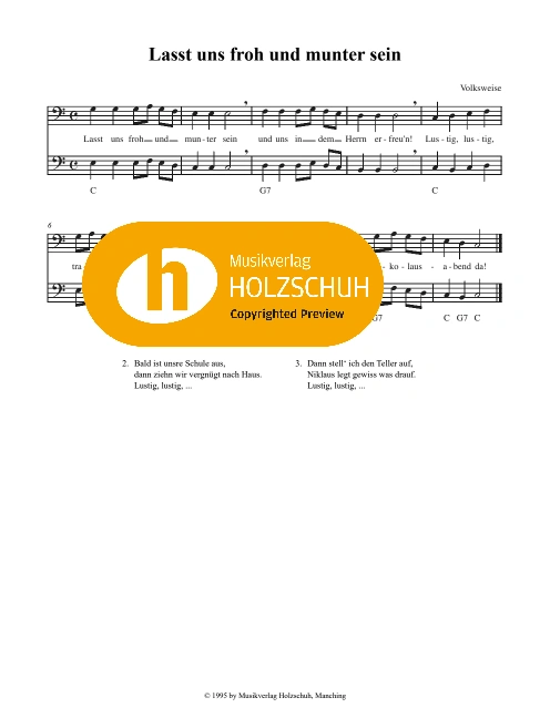 Lasst uns froh und munter sein